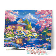 Carica l'immagine nel visualizzatore di Gallery, Dipingere con i numeri - Casa Sakura vicino allo Stagno Figured'Art