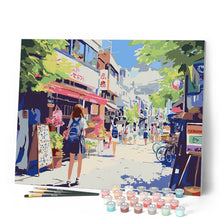 Carica l'immagine nel visualizzatore di Gallery, Dipingere con i numeri - Mattina in un Quartiere Giapponese Figured'Art