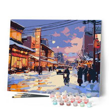Carica l'immagine nel visualizzatore di Gallery, Dipingere con i numeri - Strada Invernale Retrò in Giappone Figured'Art