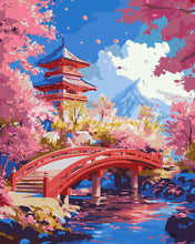 Carica l&#39;immagine nel visualizzatore di Gallery, Dipingere con i numeri - Ponte Rosso e Sakura in Fiore Figured&#39;Art