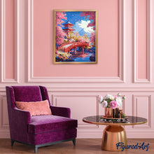 Carica l&#39;immagine nel visualizzatore di Gallery, Dipingere con i numeri - Ponte Rosso e Sakura in Fiore