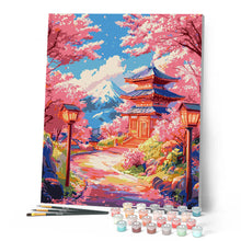 Carica l'immagine nel visualizzatore di Gallery, Dipingere con i numeri - Viale dei Sakura verso la Pagoda Figured'Art