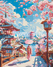 Carica l&#39;immagine nel visualizzatore di Gallery, Dipingere con i numeri - Viale dei Sakura a Kyoto Figured&#39;Art