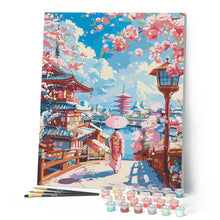 Carica l'immagine nel visualizzatore di Gallery, Dipingere con i numeri - Viale dei Sakura a Kyoto Figured'Art