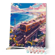 Carica l'immagine nel visualizzatore di Gallery, Dipingere con i numeri - Viaggi e Sakura in Fiore sull’Oceano Figured'Art