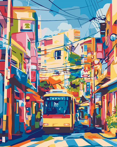 Dipingere con i numeri - Bus a Tokyo Figured'Art