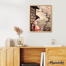 Carica l&#39;immagine nel visualizzatore di Gallery, Dipingere con i numeri - Donna in Kimono Vintage e Sakura