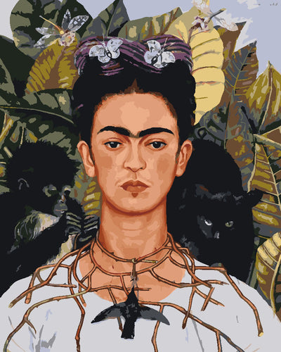 Dipingere con i numeri - Frida - Autoritratto con collana di spine Figured'Art