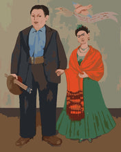 Carica l&#39;immagine nel visualizzatore di Gallery, Dipingere con i numeri - Frida - Frida e Diego Rivera Figured&#39;Art