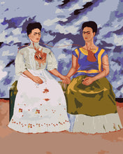 Carica l&#39;immagine nel visualizzatore di Gallery, Dipingere con i numeri - Frida - Le due Frida Figured&#39;Art