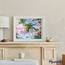 Carica l&#39;immagine nel visualizzatore di Gallery, Dipingere con i numeri - Paesaggio da Sogno Tropicale