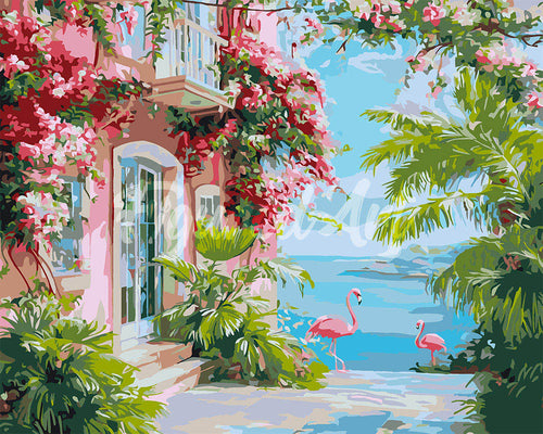 Dipingere con i numeri - Villa Rosa sulla Spiaggia Figured'Art