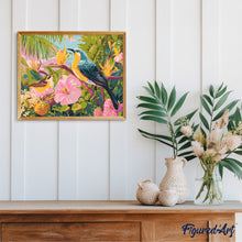 Carica l&#39;immagine nel visualizzatore di Gallery, Dipingere con i numeri - Uccelli del Giardino Tropicale