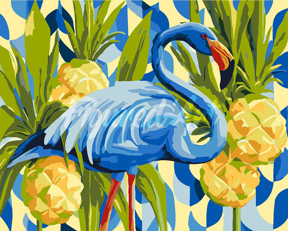 Dipingere con i numeri - Fenicottero Blu Figured'Art