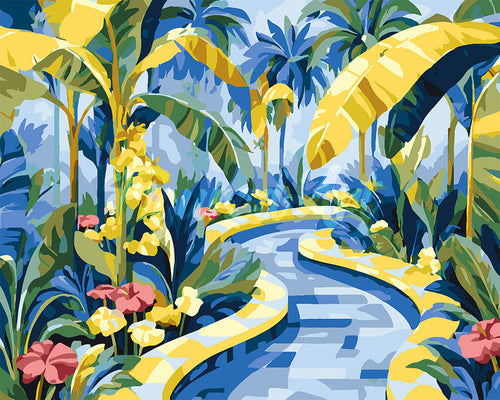 Dipingere con i numeri - Sentiero nel Giardino Tropicale Figured'Art