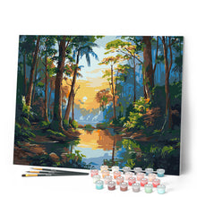 Carica l'immagine nel visualizzatore di Gallery, Dipingere con i numeri - Lago nella Foresta Pluviale Figured'Art