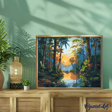 Carica l&#39;immagine nel visualizzatore di Gallery, Dipingere con i numeri - Lago nella Foresta Pluviale