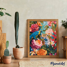 Carica l&#39;immagine nel visualizzatore di Gallery, Dipingere con i numeri - Pappagallo e Leopardo