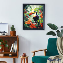 Carica l&#39;immagine nel visualizzatore di Gallery, Dipingere con i numeri - Tucano nella Giungla