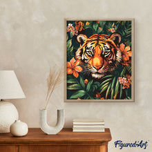 Carica l&#39;immagine nel visualizzatore di Gallery, Dipingere con i numeri - Tigre Tropicale