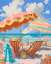 Carica l&#39;immagine nel visualizzatore di Gallery, Dipingere con i numeri - Spiaggia color Pastello Figured&#39;Art