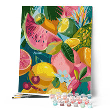 Carica l'immagine nel visualizzatore di Gallery, Dipingere con i numeri - Mix di Frutta Tropicale Figured'Art