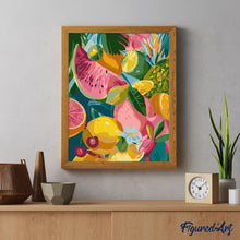Carica l&#39;immagine nel visualizzatore di Gallery, Dipingere con i numeri - Mix di Frutta Tropicale