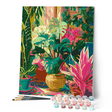 Carica l'immagine nel visualizzatore di Gallery, Dipingere con i numeri - Interno del Giardino Tropicale Figured'Art