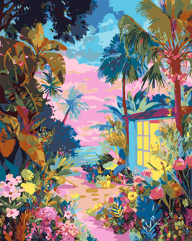 Dipingere con i numeri - Giardino Tropicale Figured'Art