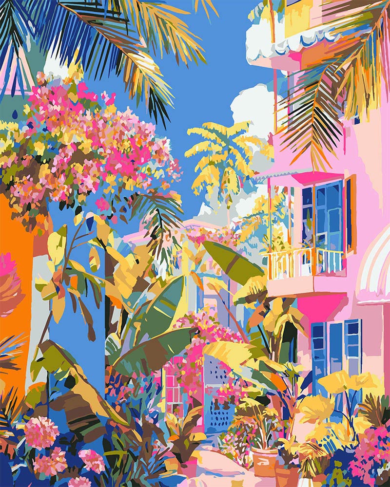 Dipingere con i numeri - Quartiere Tropicale Figured'Art