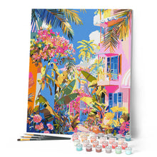 Carica l'immagine nel visualizzatore di Gallery, Dipingere con i numeri - Quartiere Tropicale Figured'Art