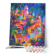 Carica l'immagine nel visualizzatore di Gallery, Dipingere con i numeri - Città da sogno tropicale Figured'Art