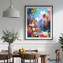 Carica l&#39;immagine nel visualizzatore di Gallery, Dipingere con i numeri - Lago tropicale