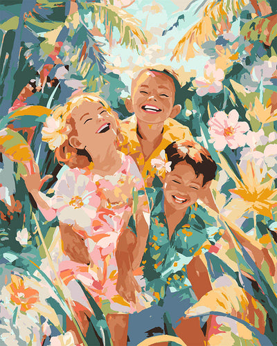 Dipingere con i numeri - Infanzia tropicale Figured'Art