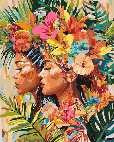 Dipingere con i numeri - Sorelle tropicali Figured'Art