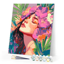 Carica l'immagine nel visualizzatore di Gallery, Dipingere con i numeri - Corona di fiori d'Ibisco Figured'Art