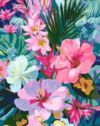 Dipingere con i numeri - Giardino di ibisco Figured'Art