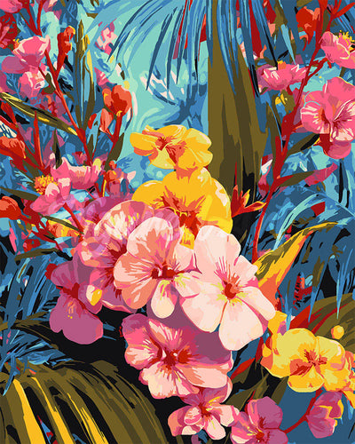 Dipingere con i numeri - Orchidee tropicali Figured'Art
