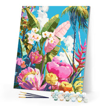Carica l'immagine nel visualizzatore di Gallery, Dipingere con i numeri - Giardino tropicale colorato Figured'Art