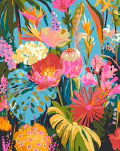 Carica l&#39;immagine nel visualizzatore di Gallery, Dipingere con i numeri - Giardino tropicale vibrante Figured&#39;Art