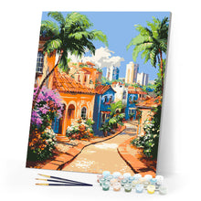 Carica l'immagine nel visualizzatore di Gallery, Dipingere con i numeri - Città tropicale con palme Figured'Art