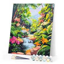 Carica l'immagine nel visualizzatore di Gallery, Dipingere con i numeri - Cascata tropicale Figured'Art
