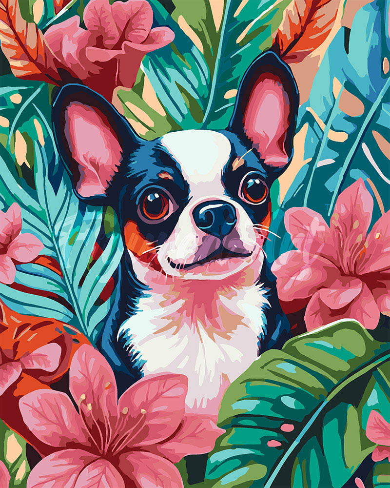 Dipingere con i numeri - Cucciolo tropicale Figured'Art