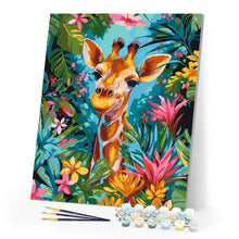 Carica l'immagine nel visualizzatore di Gallery, Dipingere con i numeri - Giraffa tropicale Figured'Art
