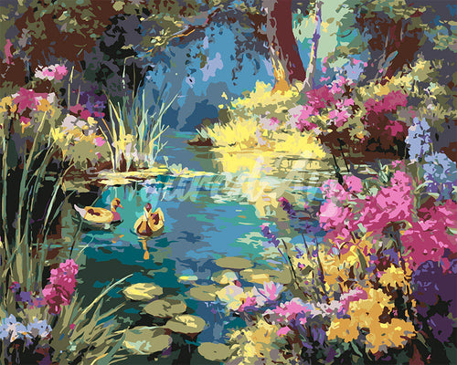 Dipingere con i numeri - Lago dei fiori Figured'Art