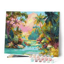 Carica l'immagine nel visualizzatore di Gallery, Dipingere con i numeri - Ruscello tropicale Figured'Art
