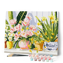 Carica l'immagine nel visualizzatore di Gallery, Dipingere con i numeri - Vasi di fiori color pastello Figured'Art