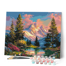 Carica l'immagine nel visualizzatore di Gallery, Dipingere con i numeri - Bagliore Alpino al Tramonto Figured'Art