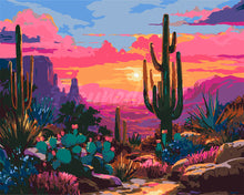 Carica l&#39;immagine nel visualizzatore di Gallery, Dipingere con i numeri - Paesaggio Desertico Colorato Figured&#39;Art