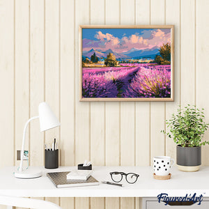 Dipingere con i numeri - Campi di Lavanda al Tramonto